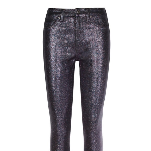 7 FOR ALL MANKIND Skinny in Black Glitter - Picture 2 of 11